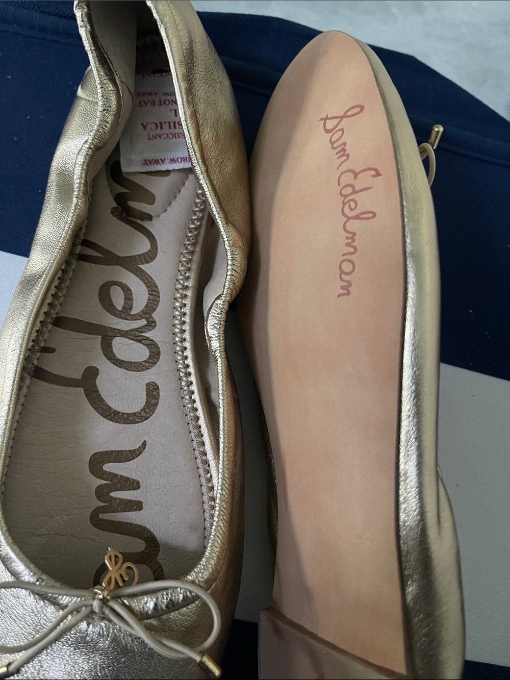 Sam Edelman Gold Felicia Ballet Flats size US 10 EUR 41.5 - Picture 3 of 4